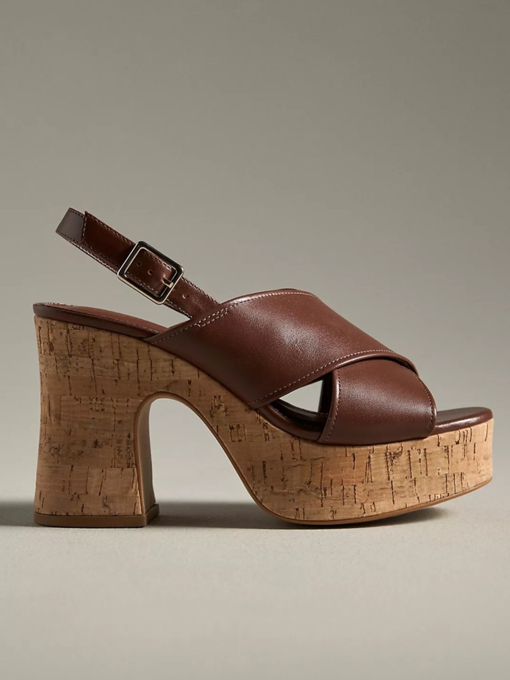 Anthropologie Cross-Strap Woven Platform Sandals - Picture 2 of 4